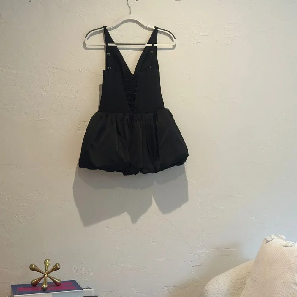 NWT - Oh Polly Anahita Micro Mini Dress - Black size 4 - Picture 4 of 8
